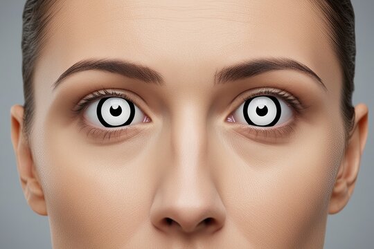 Facial Expression with Highlighted Eyes Expressing Shock and Overwhelm