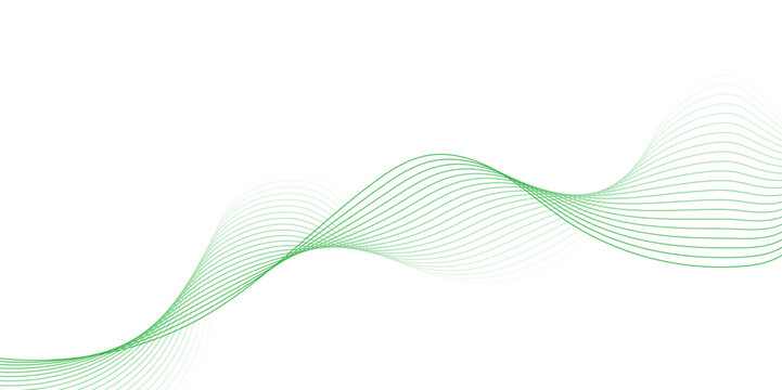 Abstract green lines for website, banner and brochure, Curve flow motion illustration, Smoke design, Vector lines, Modern background design.
