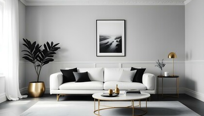 Photo interior modern design room 3d illustration