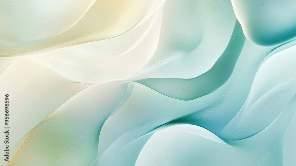 Canvas Prints Organic abstract graphic element with fluid shapes for artistic design and decoration.