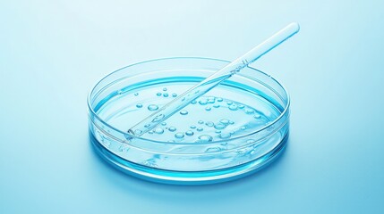 Petri Dish and Pipette Laboratory Equipment for Biological Experiments.
