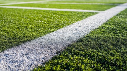 Close-up View of Sports Field Lines