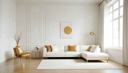 Photo interior modern design room 3d illustration