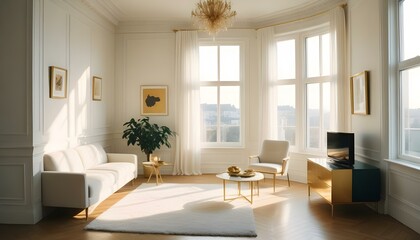 Fototapeta premium Photo interior modern design room 3d illustration