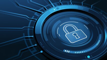 Obraz premium Futuristic Digital Security Concept