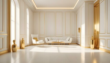 Photo interior modern design room 3d illustration