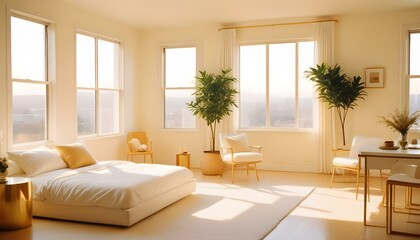 Fototapeta premium Photo interior modern design room 3d illustration