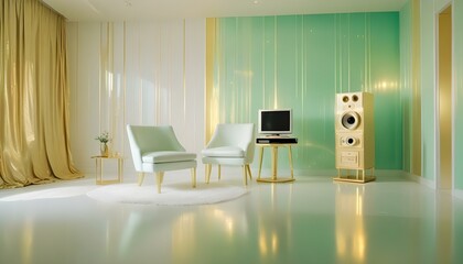 Photo interior modern design room 3d illustration