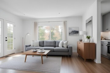 Fototapeta premium american style internal home design living