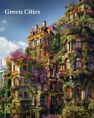 Fototapeta premium Sustainable Green City with Vegetation Integration