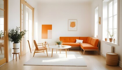 Fototapeta premium Photo interior modern design room 3d illustration