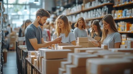 Obraz premium Collaborative Workspace in a Retail Environment