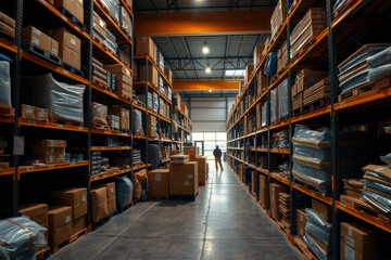 Du sol au plafond, des colis. Derri&egrave;re chacun, une commande, un client, une histoire. Cet entrep&ocirc;t est le c&oelig;ur battant du commerce en ligne, pulsant au rythme des ventes et des livraisons.