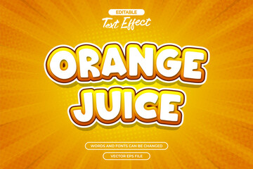 Orange juice editable text effect
