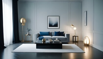 Photo interior modern design room 3d illustration