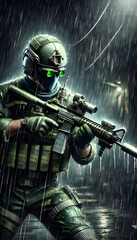 Fototapeta premium Special Forces Soldier
