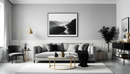 Photo interior modern design room 3d illustration