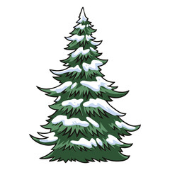 Christmas tree vintage sticker colorful