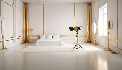 Photo interior modern design room 3d illustration