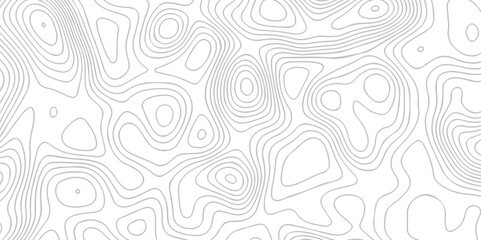 Topographic map background geographic line map with seamless ornament design. The black on white contours vector topography stylized height of the lines map.  © Alibuss