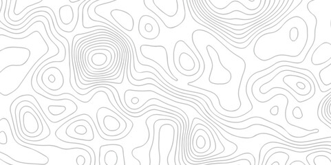 Topographic map background geographic line map with seamless ornament design. The black on white contours vector topography stylized height of the lines map.	