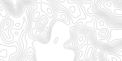 Topographic map background geographic line map with seamless ornament design. The black on white contours vector topography stylized height of the lines map.	