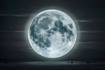 Full moon in the dark night, moon, moon at night, moon at noon, beautiful moon background