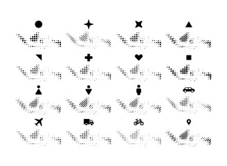 Indonesia map different shapes