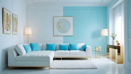 Photo interior modern design room 3d illustration