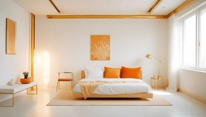 Photo interior modern design room 3d illustration