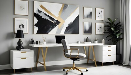 Photo interior modern design room 3d illustration