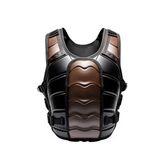 Naklejka premium Protective tactical vest with a sleek black and brown design, providing advanced protection and comfort for security and military personnel.