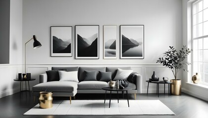 Photo interior modern design room 3d illustration