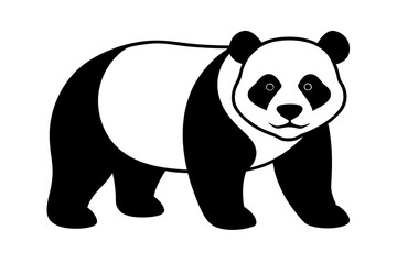 panda bear  silhuette vector illustration © Antu