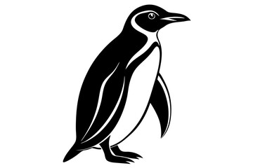 penguin silhuette vector illustration