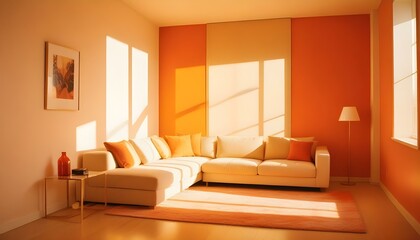 Fototapeta premium Photo interior modern design room 3d illustration