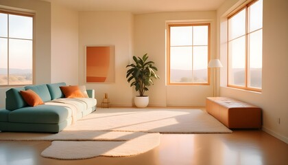 Fototapeta premium Photo interior modern design room 3d illustration