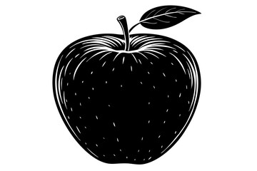  apple silhuette vector illustration
