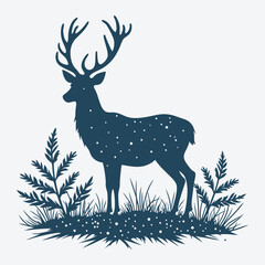 Winter Christmas Scene Vector Illustration