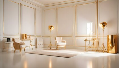 Photo interior modern design room 3d illustration