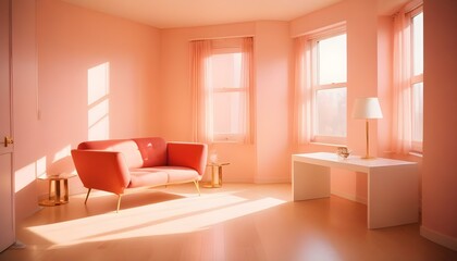 Fototapeta premium Photo interior modern design room 3d illustration