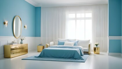 Photo interior modern design room 3d illustration