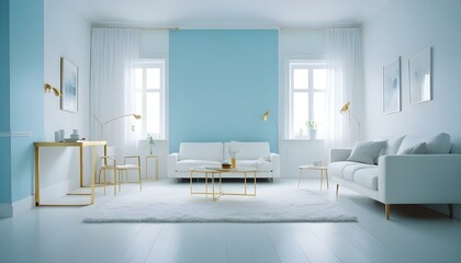 Photo interior modern design room 3d illustration