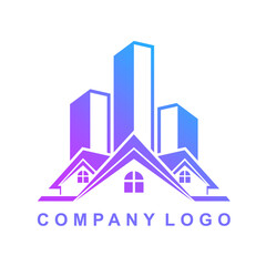 house and building vector logo, for Real Estate logo, Construction logo. Thank You