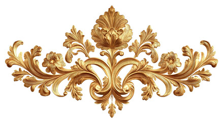 Golden decorative element, cut out