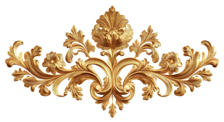 Golden decorative element, cut out