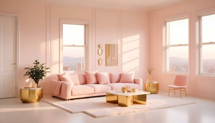 Photo interior modern design room 3d illustration