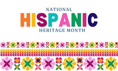 National Hispanic Heritage Month in September and October. Hispanic and Latino American culture. Celebrate annually in the United States
