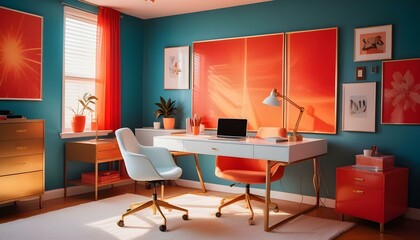 Photo interior modern design room 3d illustration