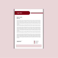 Abstract Letterhead Design Modern Business Letterhead Design Template,Minimal Business Letterhead